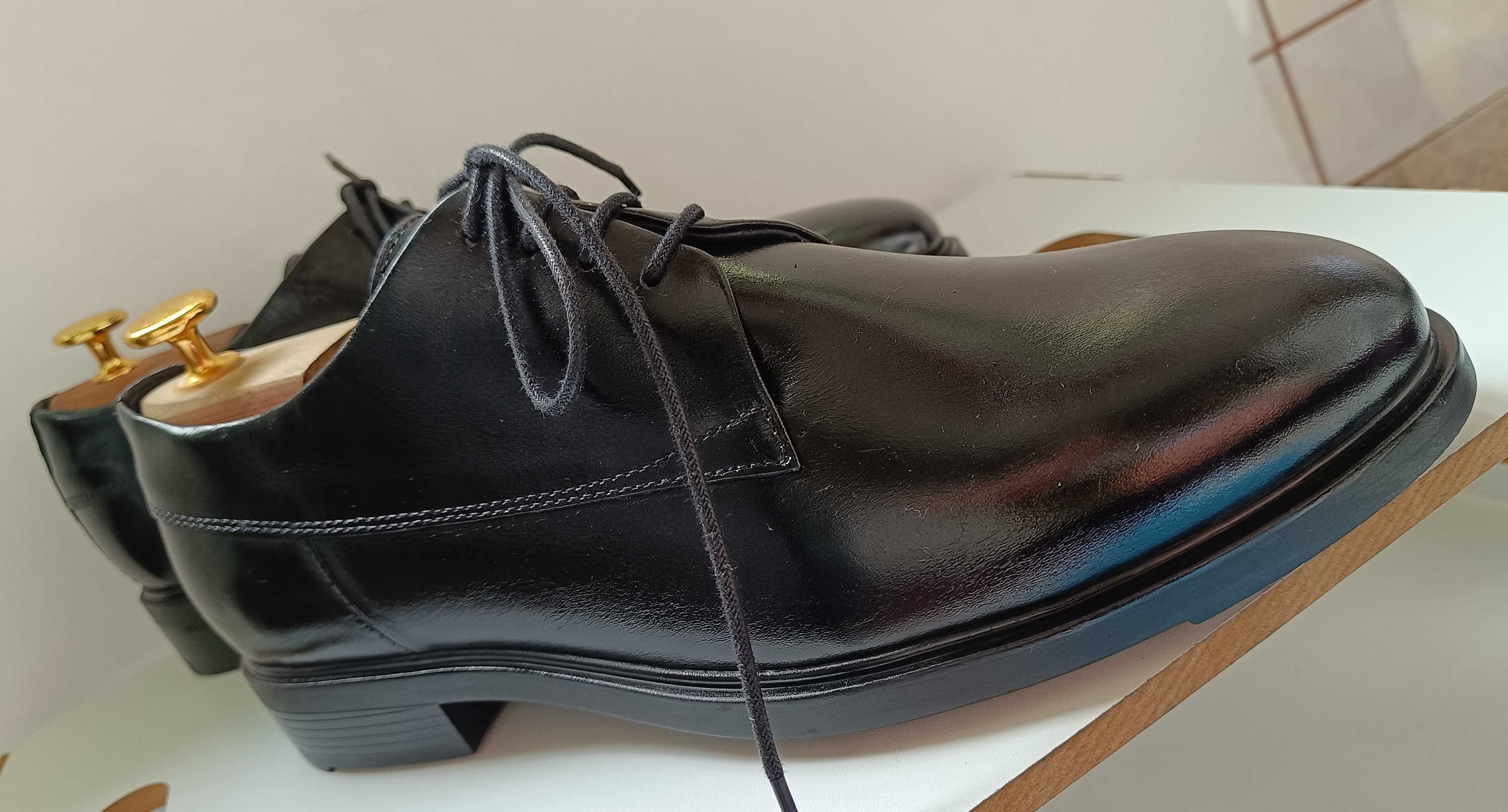 Pantofi derby 42 plain toe premium Shoe The Bear NOI piele naturala