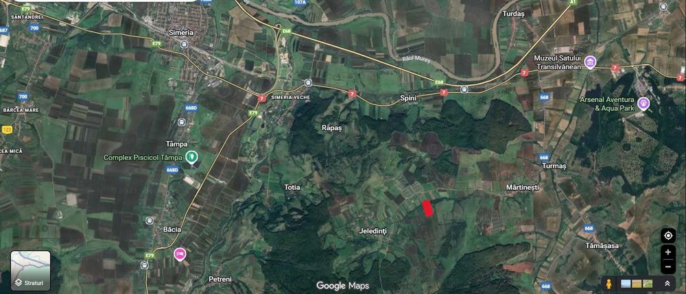 Teren 310x67m Martinești între Simeria (15km) și Orăștie (10km) Deva23