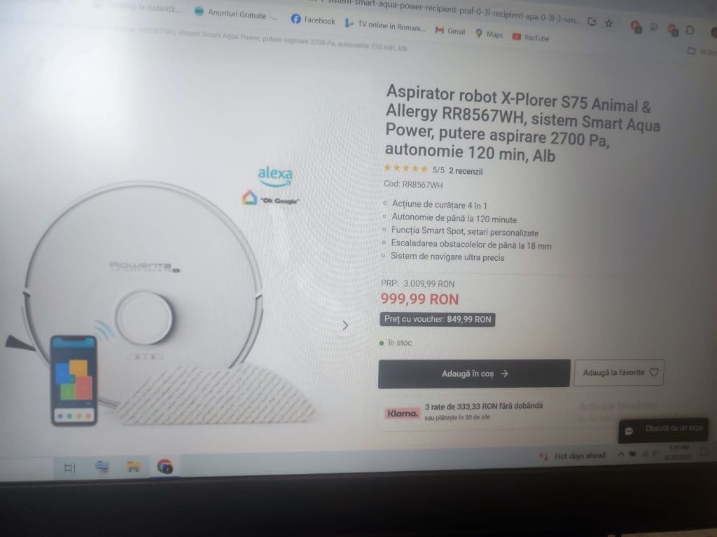 Robot aspirator Rowenta