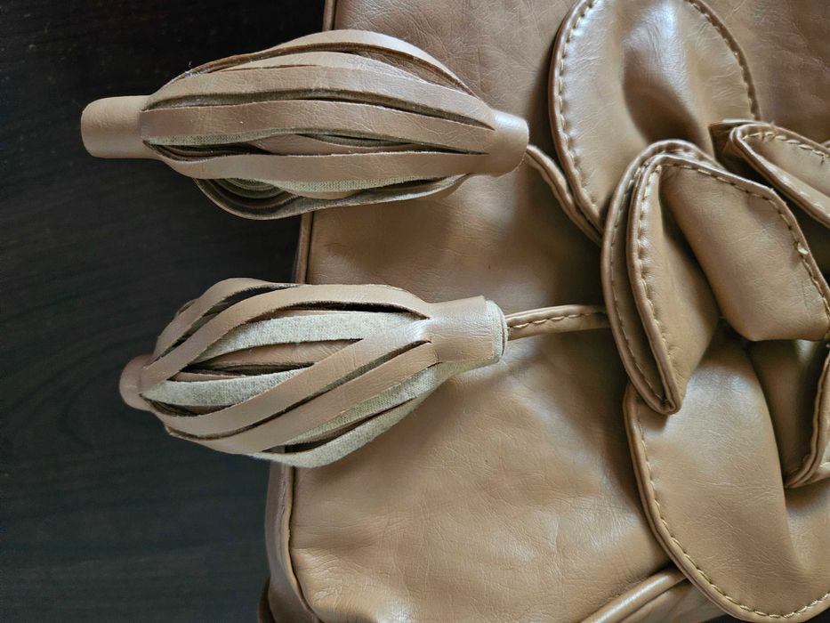 Geantă damă casual din piele ecologică taupe