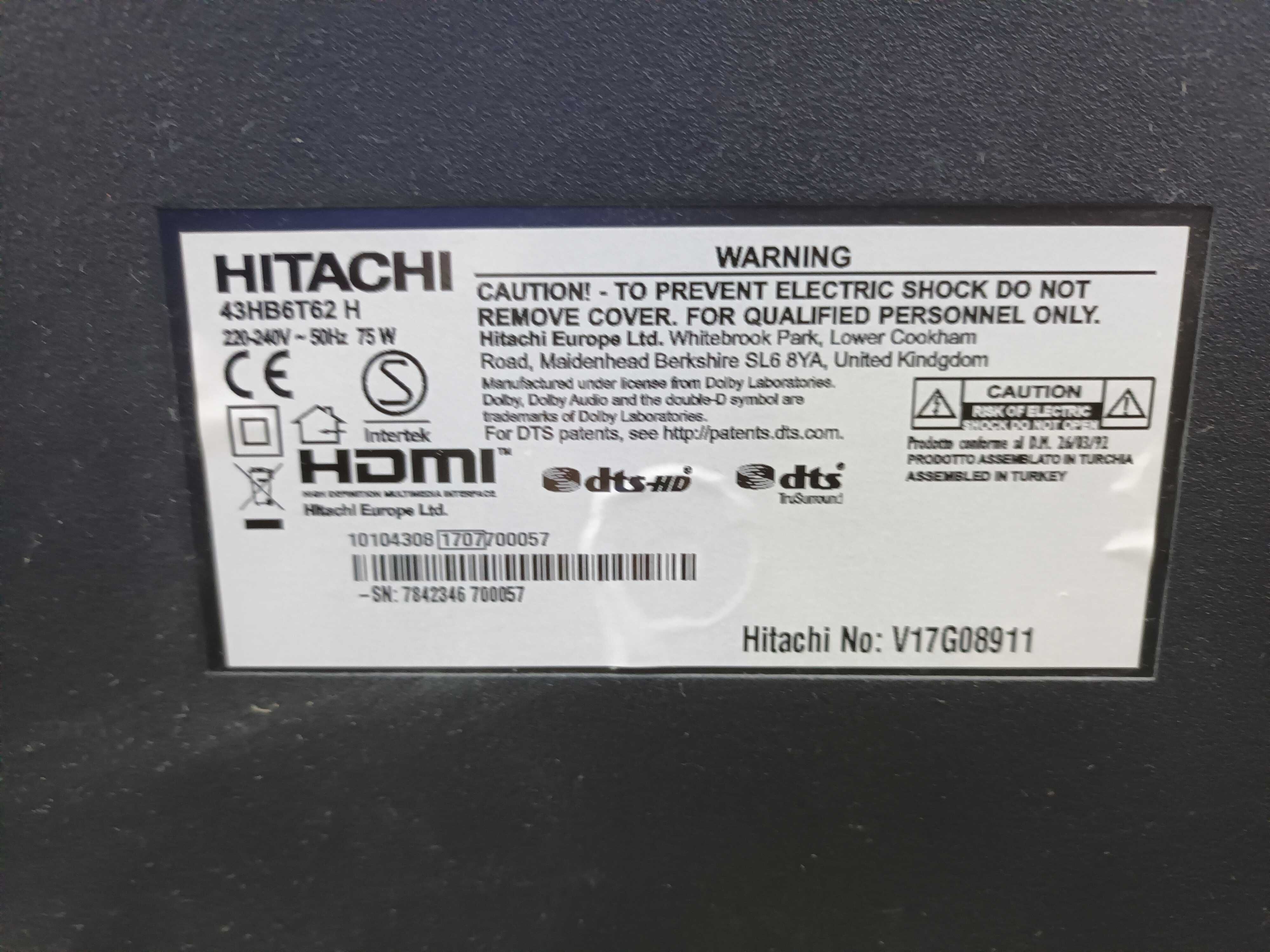 Телевизор Hitachi 43HB6T62 H