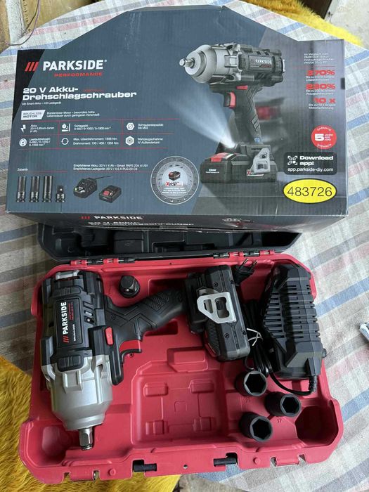 Акумулаторен гайковерт Parkside - комплект 1898 Nm - НОВ с гаранция