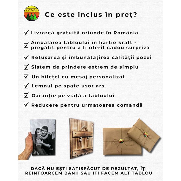 Cadou Personalizat Pe Lemn Natural