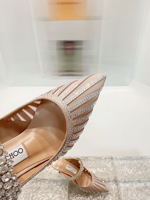 Sandale panfofi Jimmy Choo, toc 6.5 sau 8.5, Premium