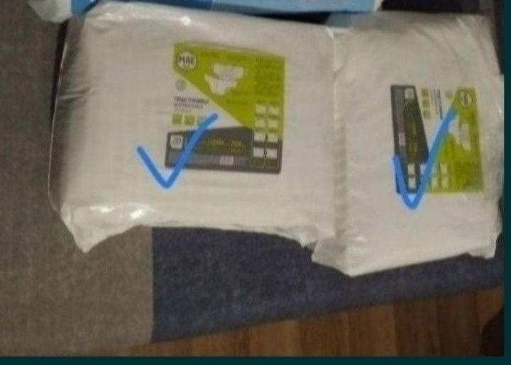 Подгузники для взрослых,Размер L. Пелёнки,Новая упаковка-5штук.