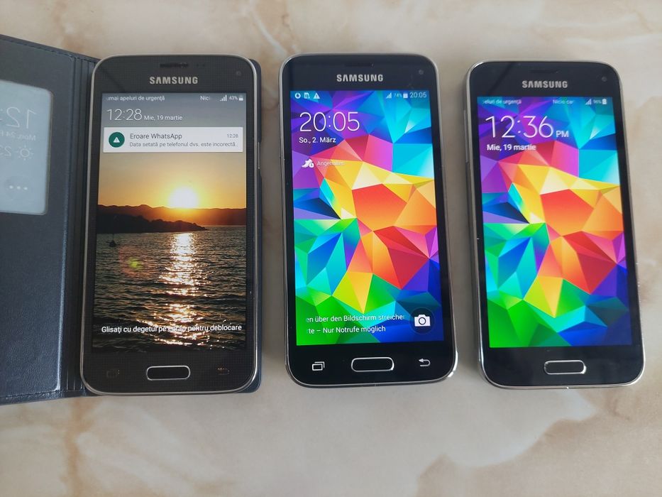 Vând 3x Samsung Galaxy S5 Mini pe gri în stare foarte bună /poze reale