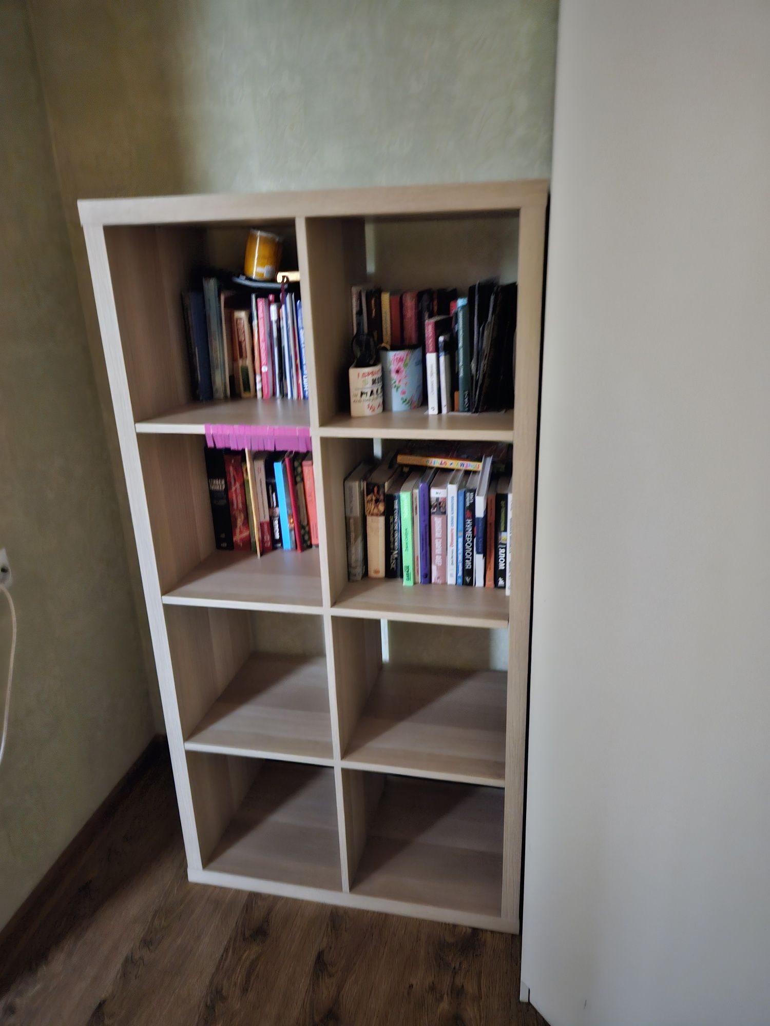 Стеллаж IKEA Каллакс, 8 ячеек, дуб белёный