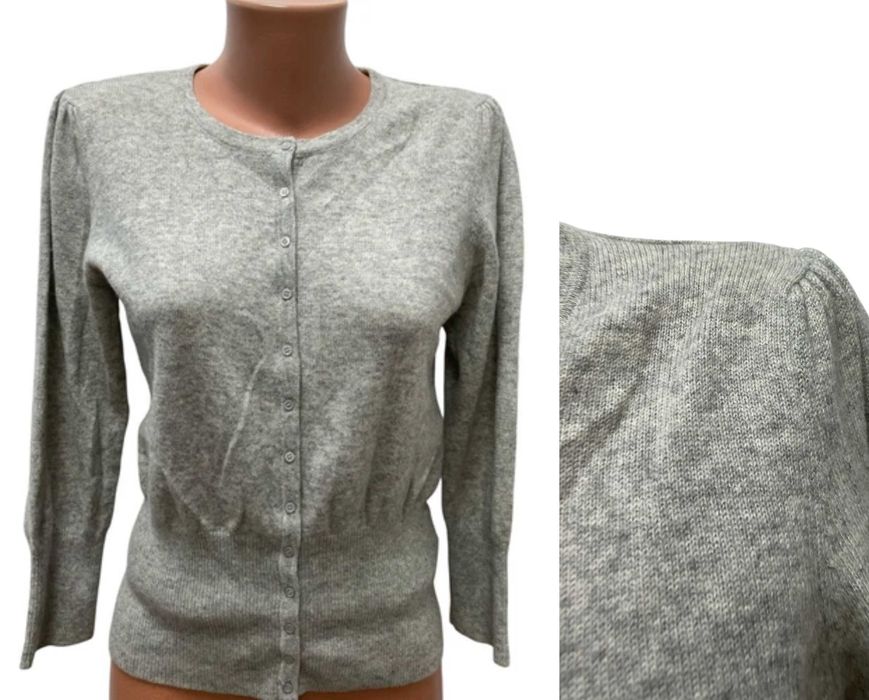 DESIGNER REMIX размер S дамска кашмирена жилетка 100% КАШМИР сива