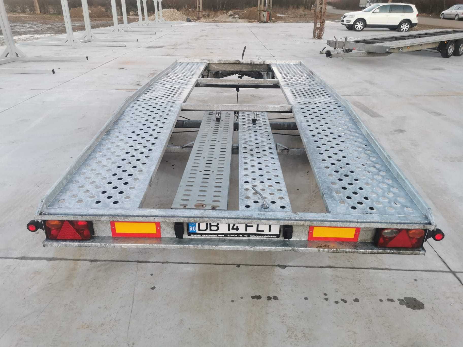 INCHIRIEZ Remorca Pltaforma Trailer Transport Auto 24/7 2 AX 1 POZITIE