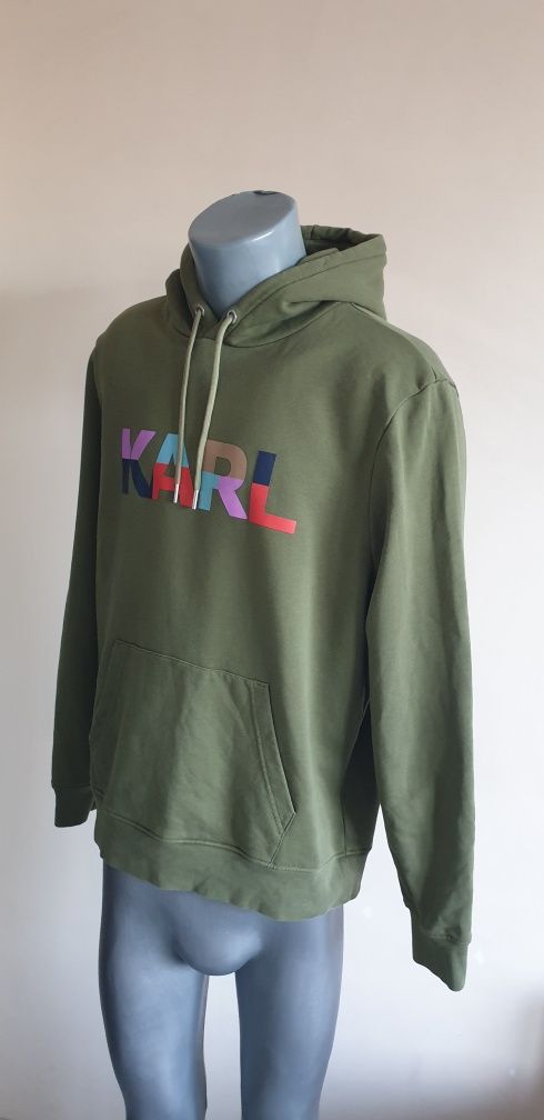Karl Lagerfeld Print Hoodie Mens Size L ОРИГИНАЛ! Мъжки Суитчър!