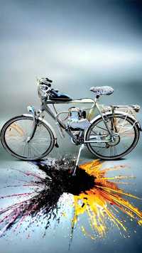 Bicicleta cu motor in 2 Timpi pe benzina!
