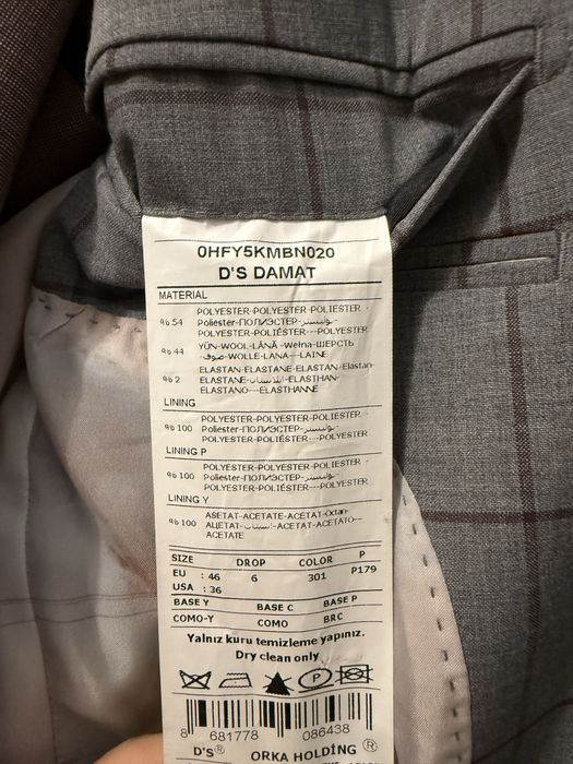 Costum gri elegant Damat marimea 46