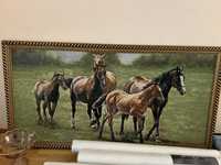 Картина с лошадями для гостиной