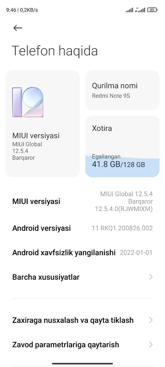 Telefon sotiladi Redmi not9s