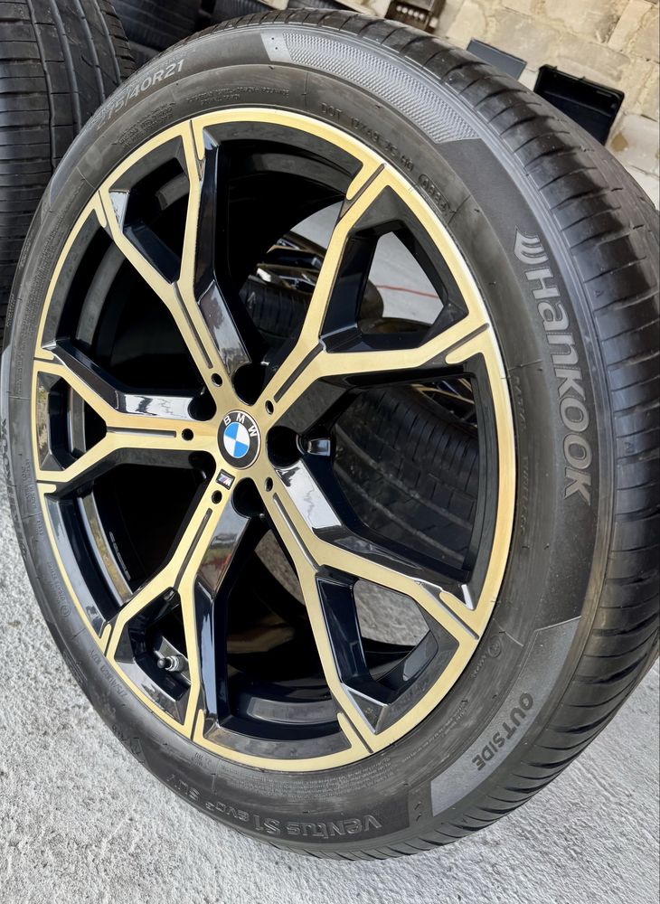 Jante Bmw X5 X6 R21 G05 G06 M741 Originale Gold Hankook de vara 2024