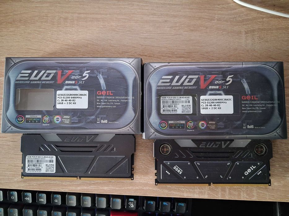 2 набора ОЗУ DDR5 по 32 гб (2х16). Цена за 1 набор