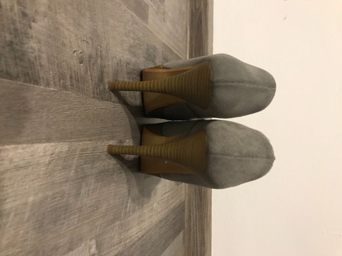 Pantofi gri piele naturala intoarsa