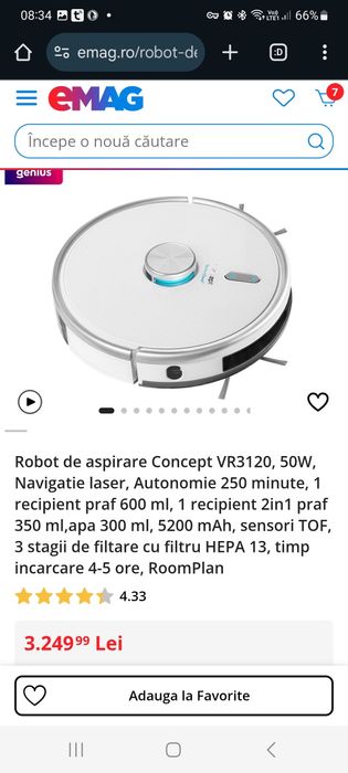 -70% reducere! robot aspirator concept clean