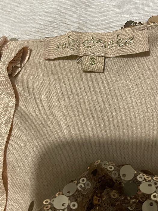 Комплект златиста рокля р-р S и златисти боти р-р 38