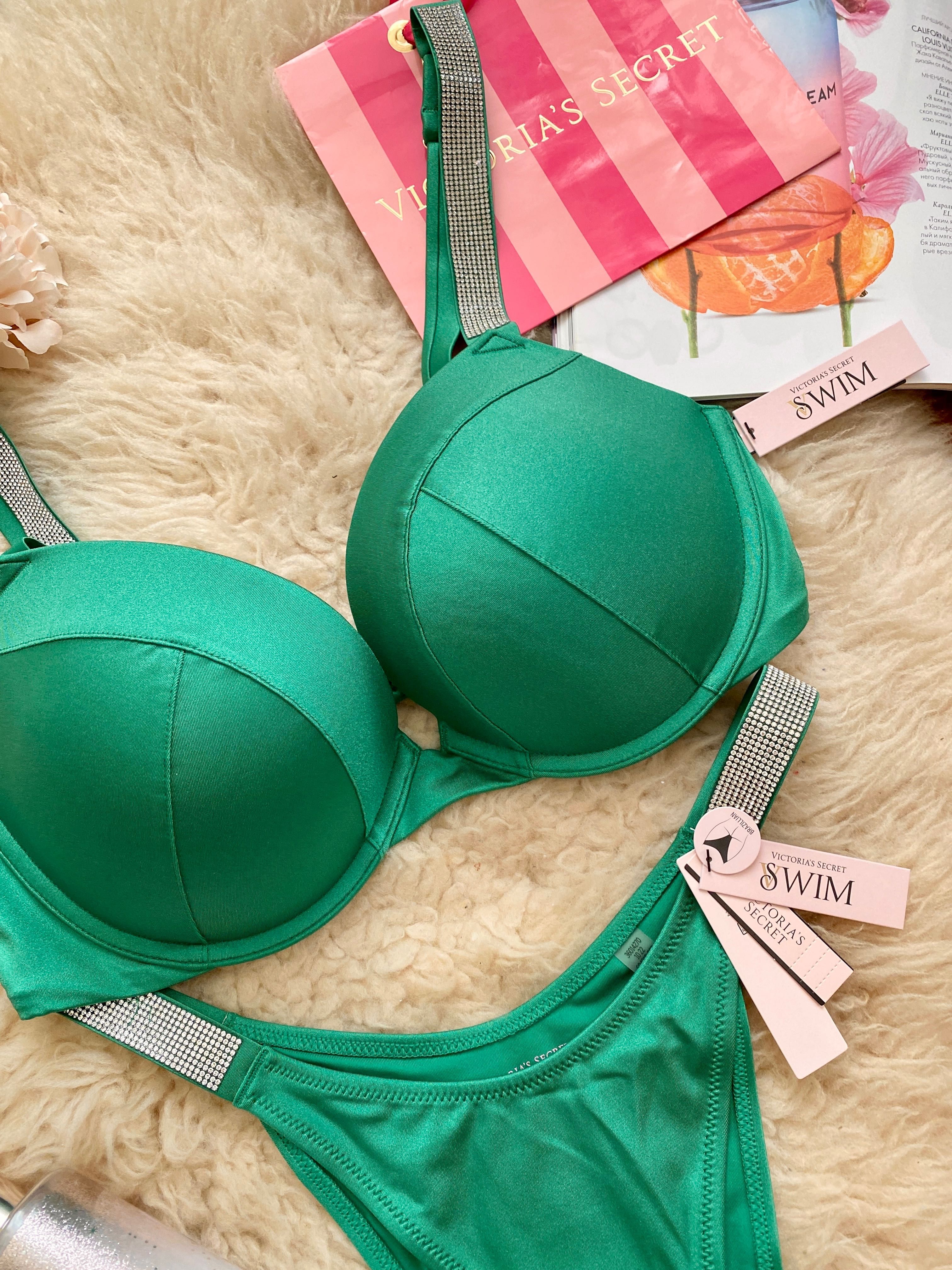 Бански с кристали зелен Victorias secret