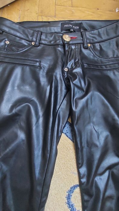 Pantaloni Philipp Plein piele artificială