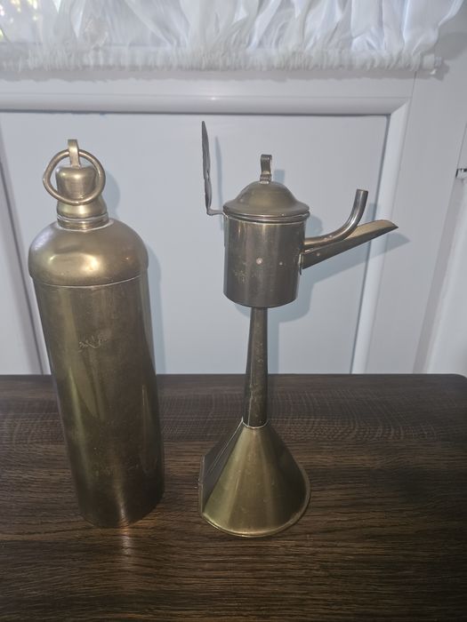Lampă cu ulei + sticlă de apă caldă din cupru