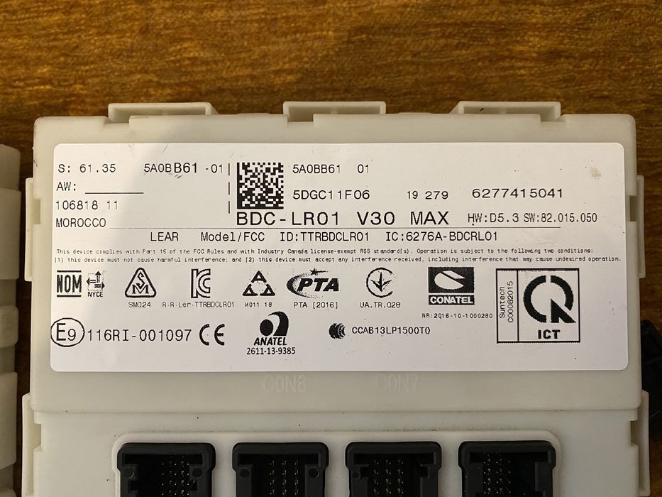 FEM / BDC BMW X5 F15, X6 F16 : 5A0BB61 / 9869886