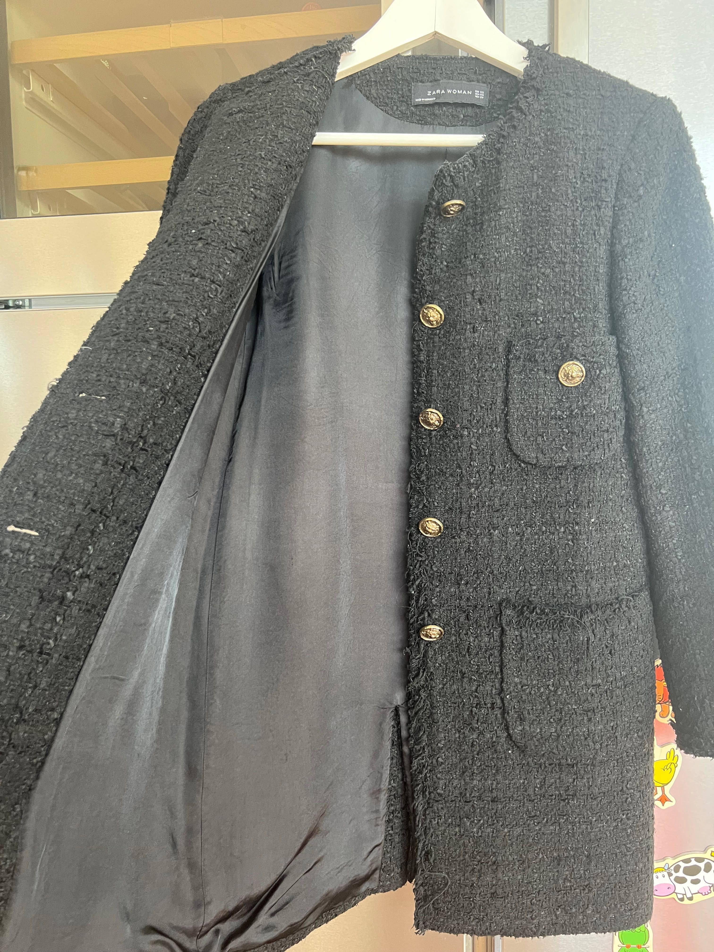 Зара черно сако tweed