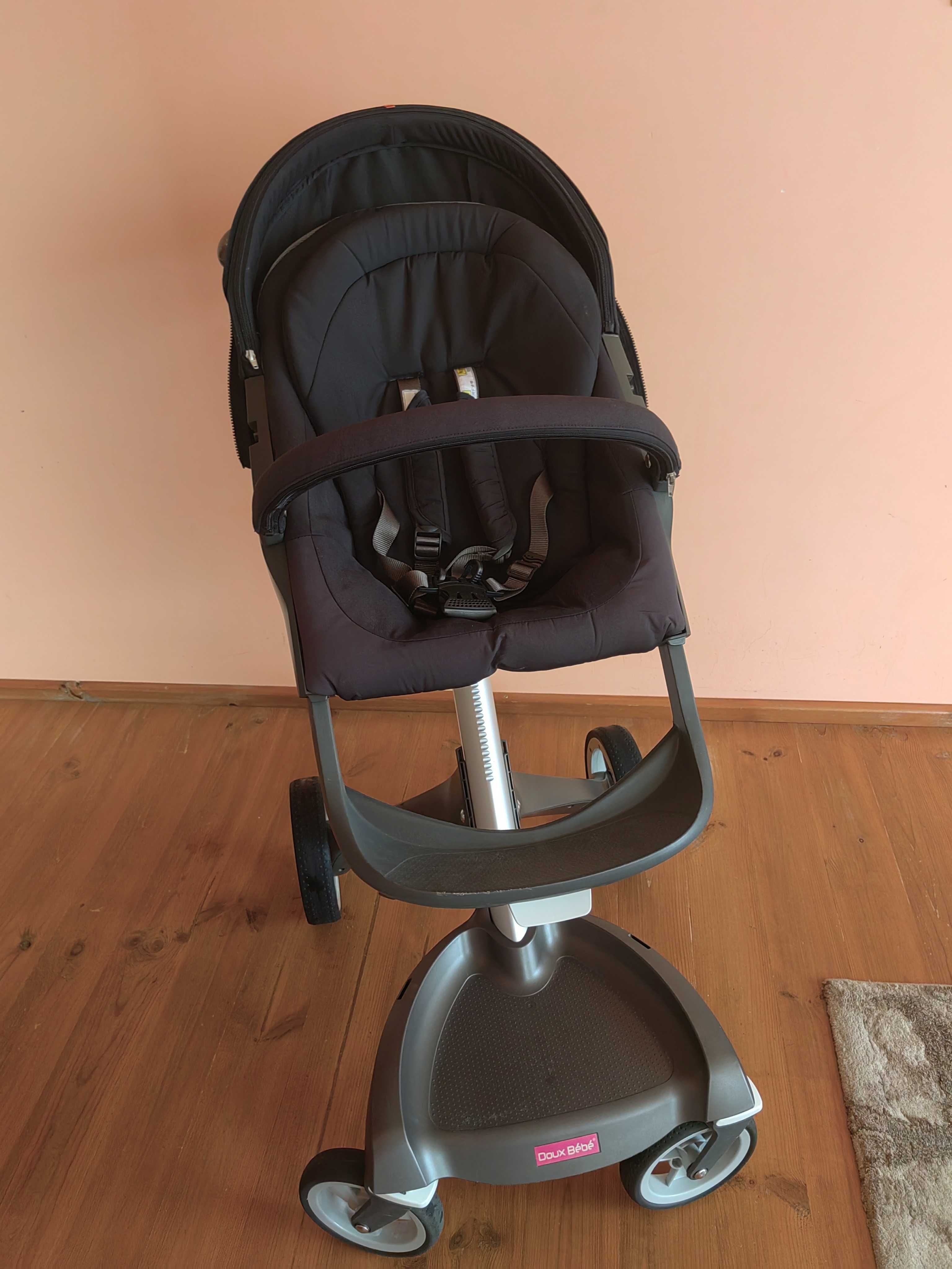 Количка  Stokke черна комбинирана