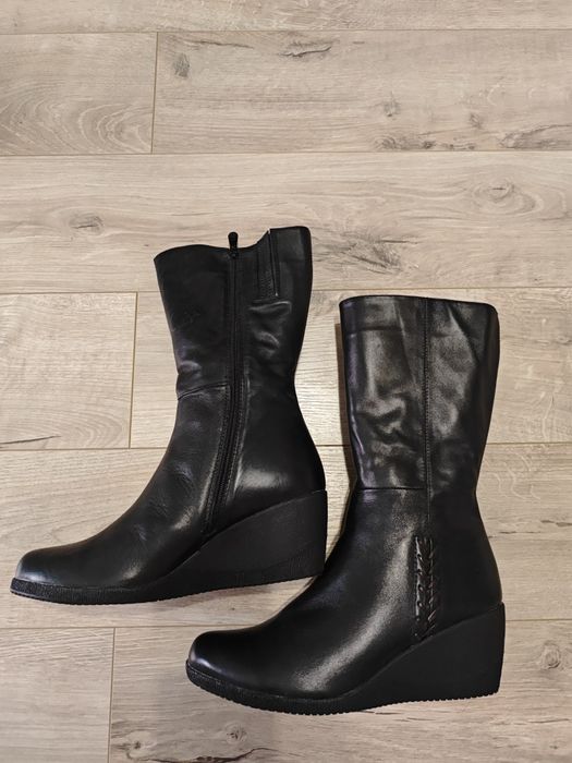 Сапоги женские зимние размер 40, натуральная кожа, цигейка