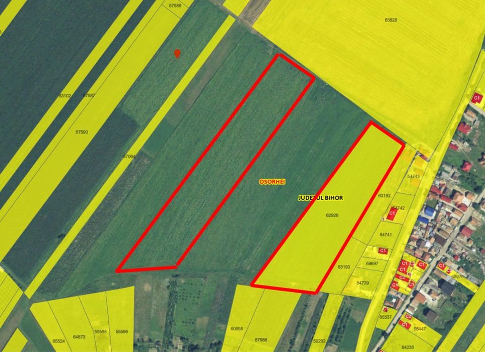 terenuri intravilane,Cheriu 1.6HA 1,5HA+12 parcele