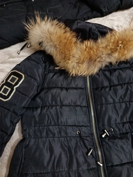 Зимно дълго яке с естествен пух