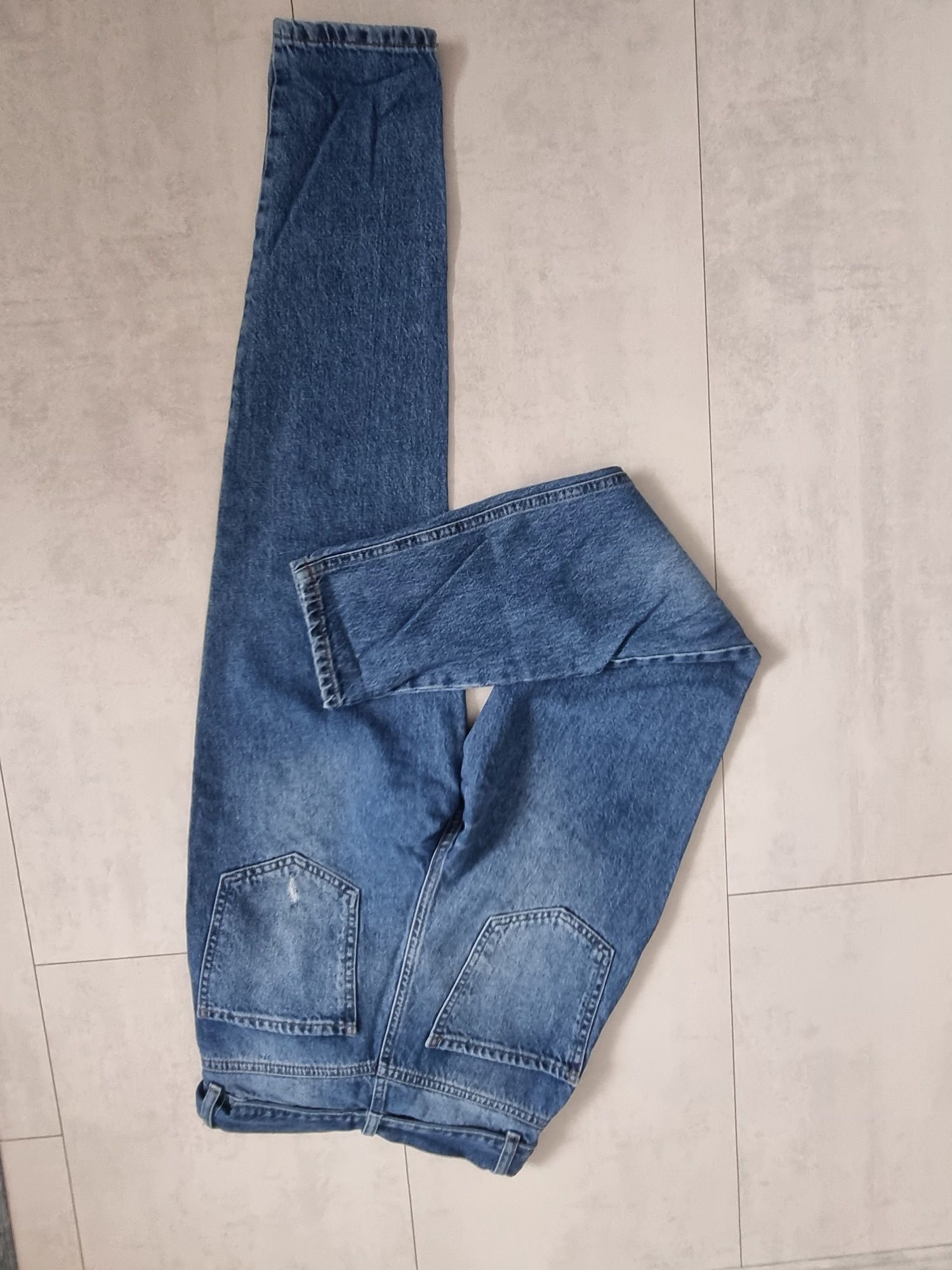 Дамски дънки MOM FIT с колан