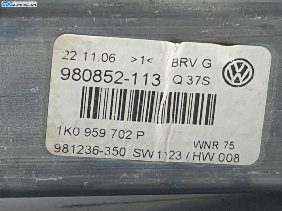 Motoras Macara Electrica de pe Usa Portiera Dreapta Fata Skoda Octavia 2 2004 - 2013 Cod 1K0959792L 1K0959702P [L4291]