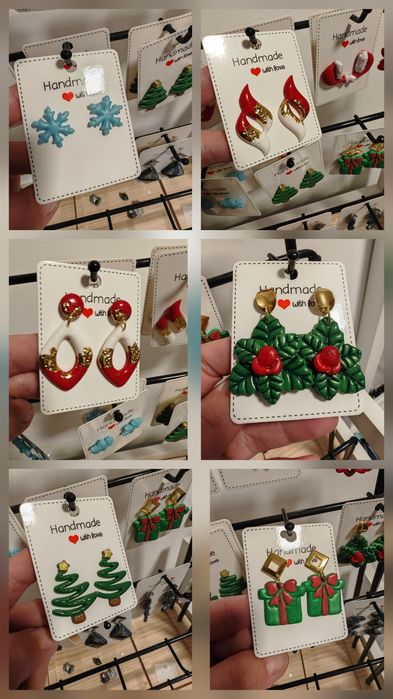 Cercei unicat, handmade, lut polimeric, argint 925