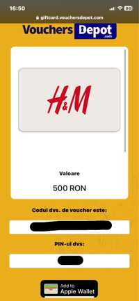 Voucher 500 lei H&M