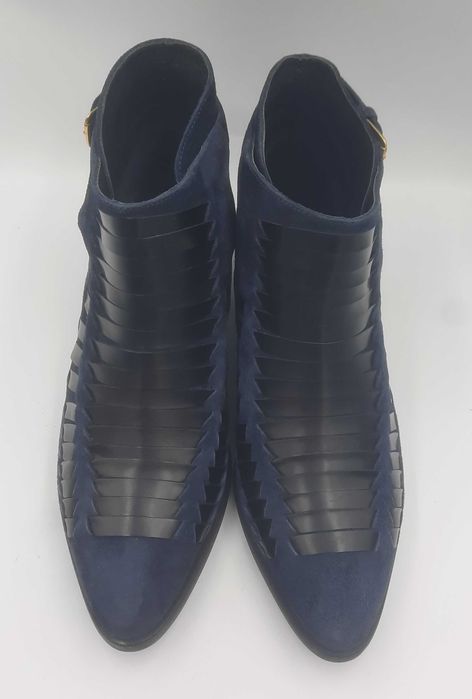 Botine lux MYSUELLY Paris noi handmade piele naturala integral 40