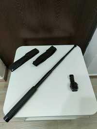 Baston telescopic profesional 65cm Police, negru