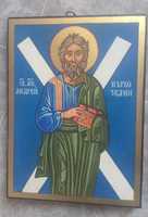 Продавам  иконa Свети Андрей ръчно  рисувана със сертификат .