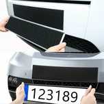 Suport placute înmatriculare, două seturi, 4 placi autoadezive cu scai