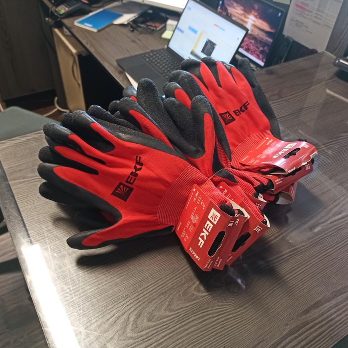 Перчатки нейлоновые с латексом EKF Expert