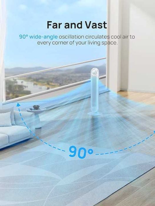 Ventilator turn Dreo Smart Nomad One S telecomanda &aplicatie pe mobil