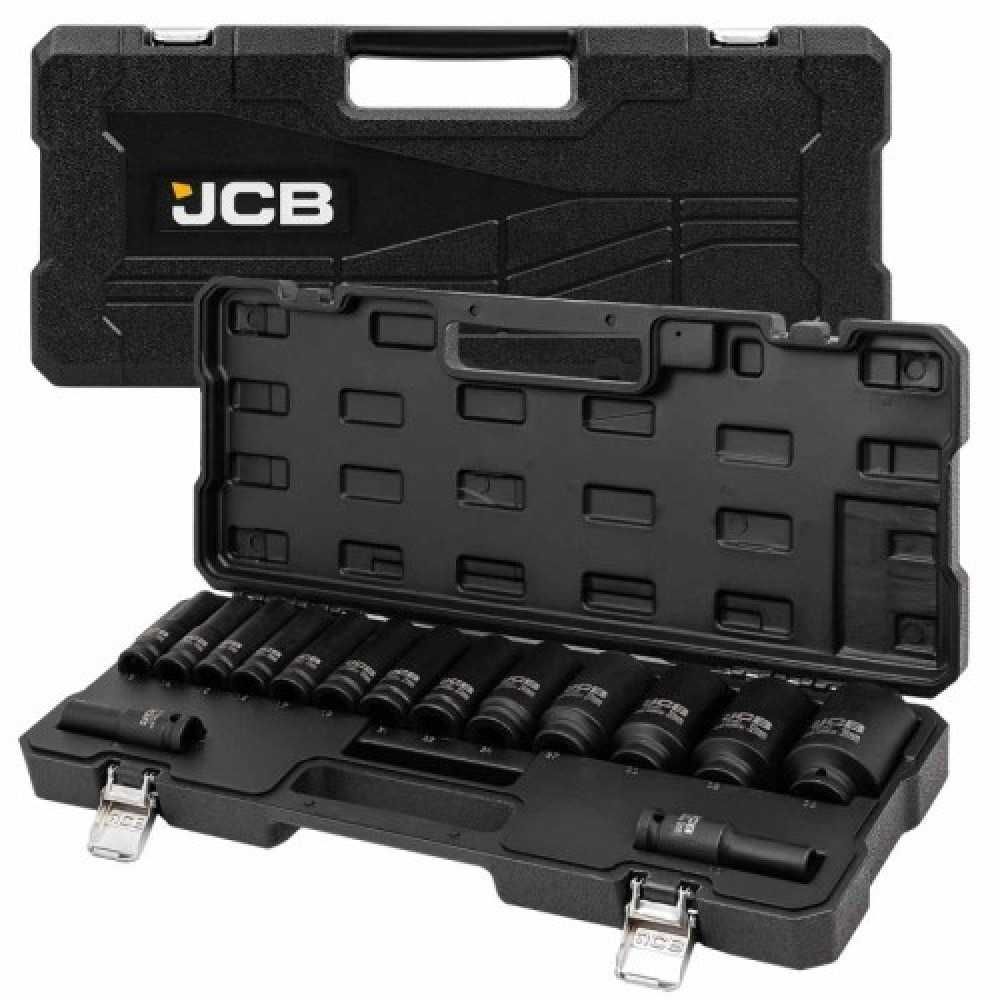 Комплект дълбоки ударни вложки 12-стенни 1/2" (10 – 36 мм) 15части JCB