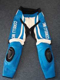 Кожени панталони за мотор в бяло и синьо Corelli MG размер L (34)