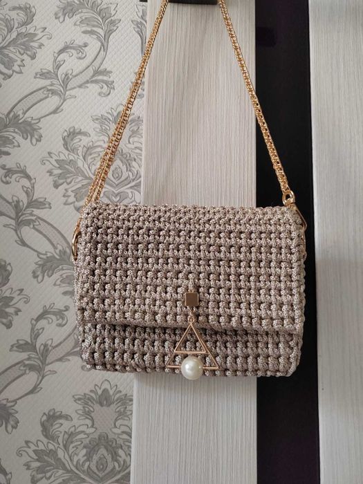 Вязанная женская сумка