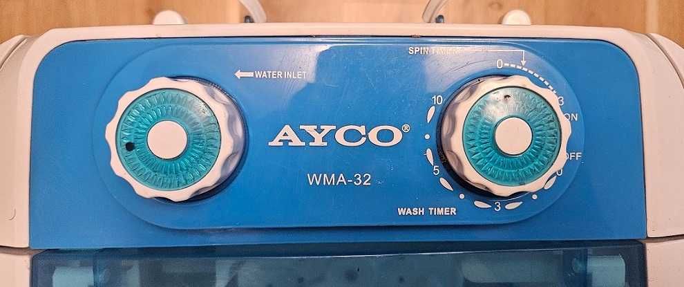 Нова Мини пералня Ayco WMA-32 121 W 3 кг дрехи Центрофуга 2 кг Таймер