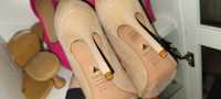 Pantofi SCHUTZ nude 37 toc cui piele