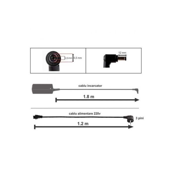 Incarcator original laptop Asus PA-1121-28 120W 6.3A 19V 5.5 * 2.5 mm