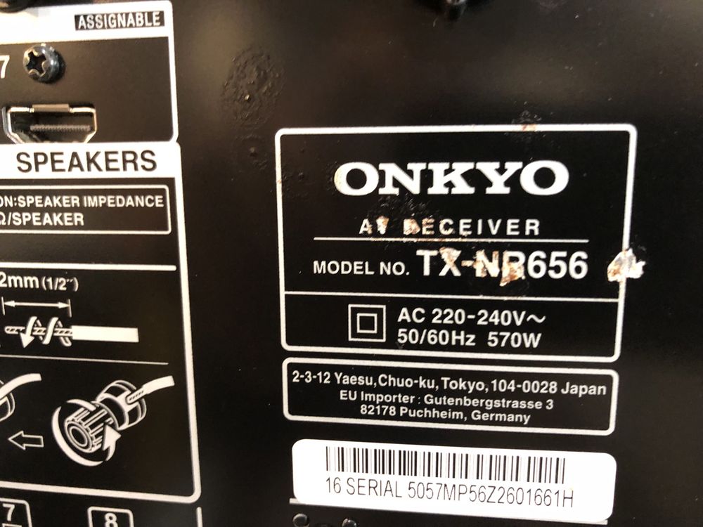 Onkyo TX-NR656 Bluetooth Wi-Fi