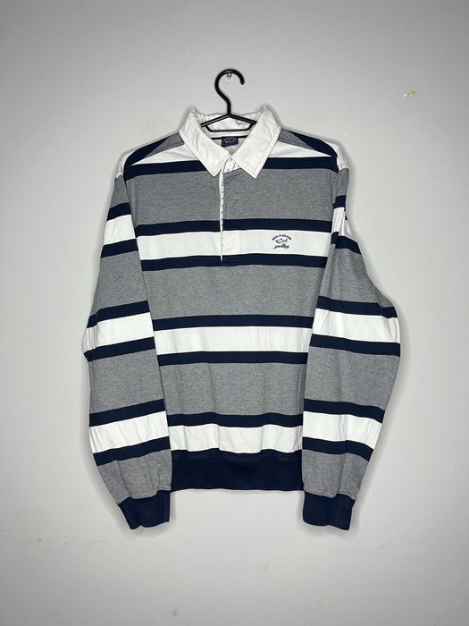 Paul & Shark Long Sleeve Rugby Polo Shirt Мъжка Блуза с Яка